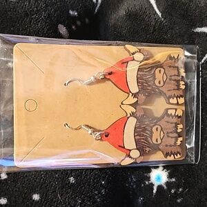 Cute Christmas Cow Earrings